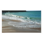 Waves Lapping on the Beach Turquoise Blue Ocean Photo Print