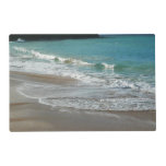 Waves Lapping on the Beach Turquoise Blue Ocean Placemat