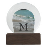 Waves Lapping on the Beach Turquoise Blue Ocean Snow Globe