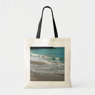 Waves Lapping on the Beach Turquoise Blue Ocean Tote Bag