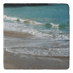 Waves Lapping on the Beach Turquoise Blue Ocean Trivet