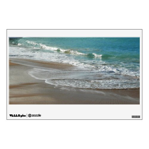 Waves Lapping on the Beach Turquoise Blue Ocean Wall Decal