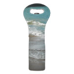 Waves Lapping on the Beach Turquoise Blue Ocean Wine Bag