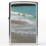 Waves Lapping on the Beach Turquoise Blue Ocean Zippo Lighter