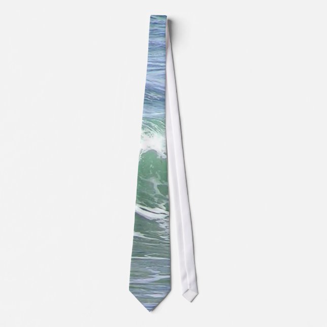Waves Ocean Foam Water Neck Tie (Front)