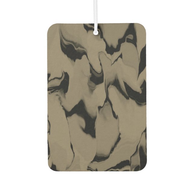 Waves of Black and Brown Air Freshener (Front)
