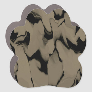 Waves of Black and Brown Car Magnet