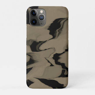 Waves of Black and Brown iPhone 11 Pro Case