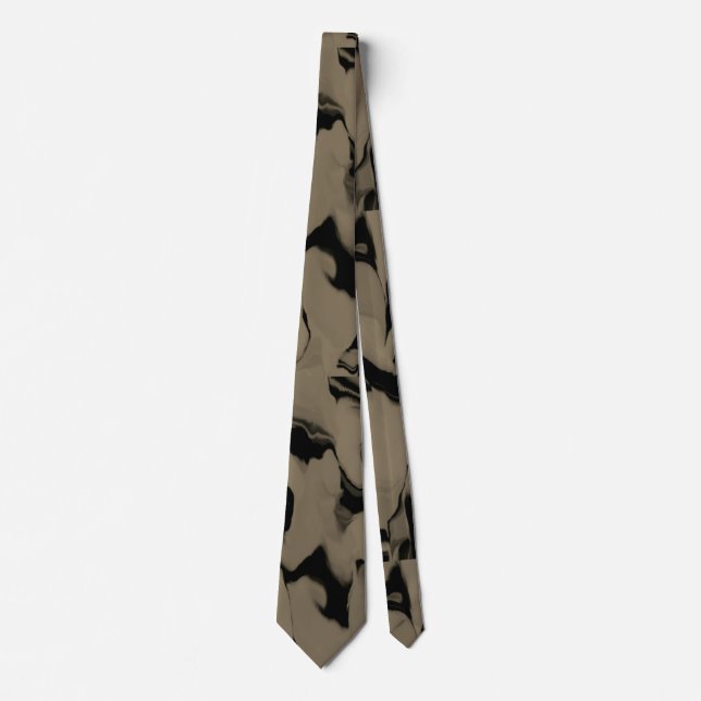 Waves of Black and Brown Neck Tie (Front)