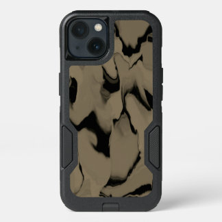 Waves of Black and Brown iPhone 13 Case