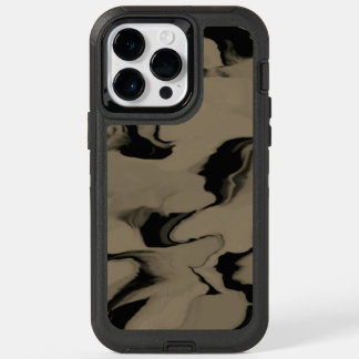 Waves of Black and Brown OtterBox iPhone 14 Pro Max Case