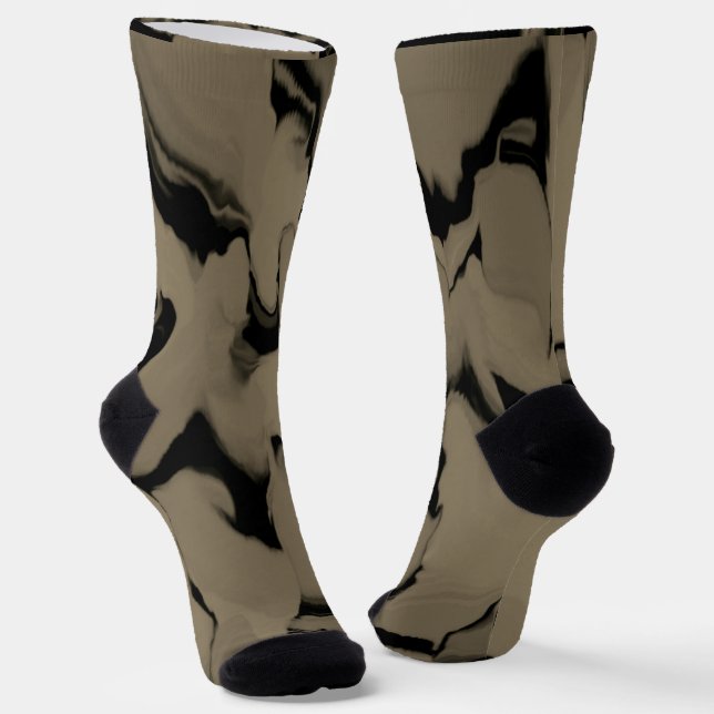 Waves of Black and Brown Socks (Angled)