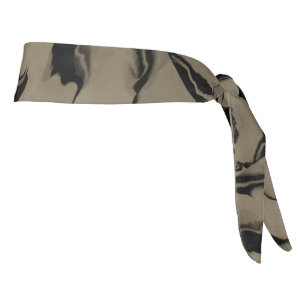 Waves of Black and Brown Tie Headband