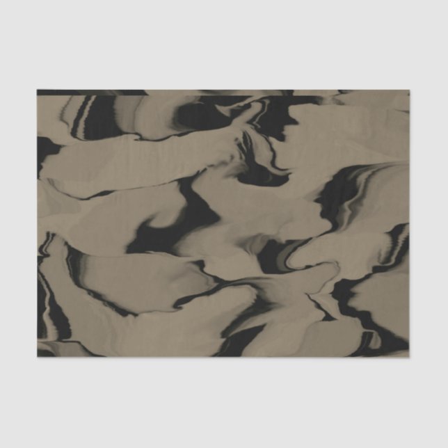 Waves of Black and Brown Tissue Paper (Front)