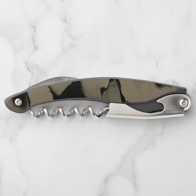 Waves of Black and Brown Waiter's Corkscrew (Back)