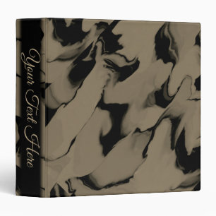 Waves of Black and Tan Personalized Binder