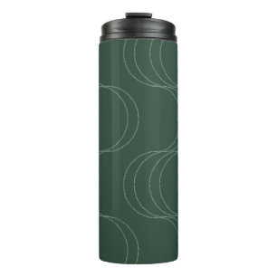 Waves of Calm Deep Olive Moss Green Thermal Tumbler