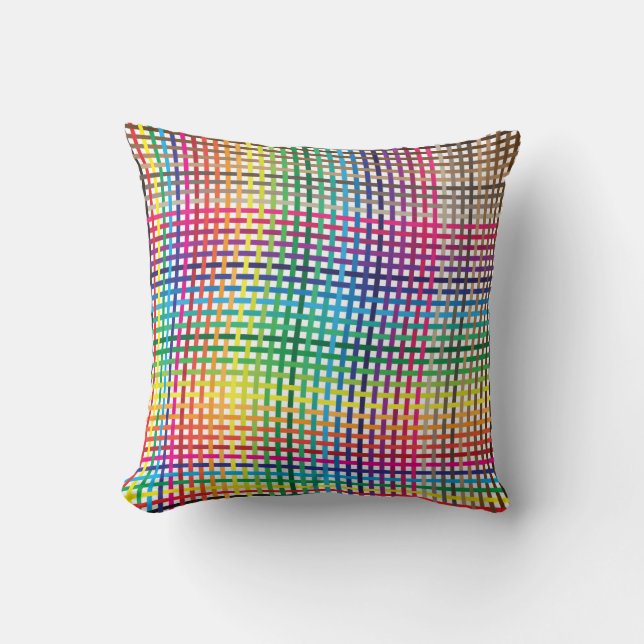 waves of color intricated throw pillow (Front)