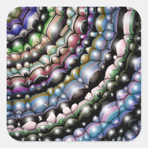 Waves of Color Square Sticker