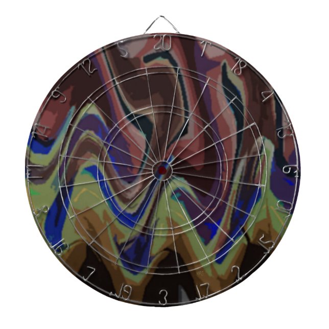 Waves of Colors Dart Board (Front)
