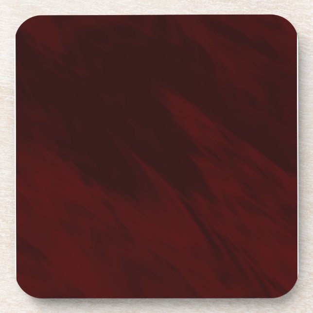 Waves of Dark Red Drink Coaster (Front)