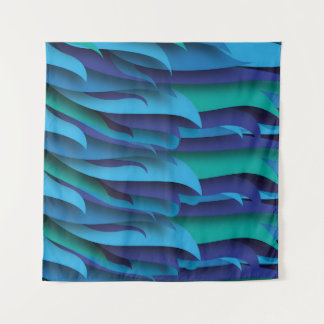 Waves of Different Colors of Blue to Green Tapestry