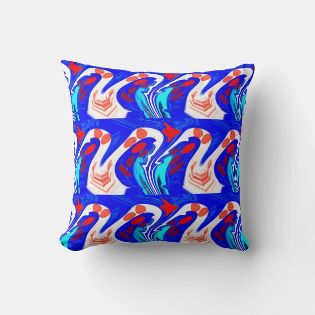 Waves of fortune throw pillow (Front)