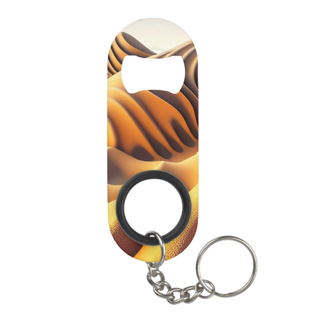 Waves of Gold Keychain Bottle Opener (Back)