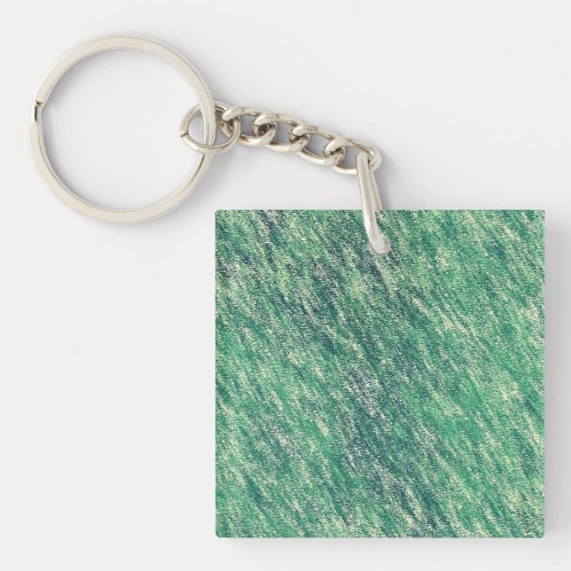 Waves Of Green Keychain (Front)