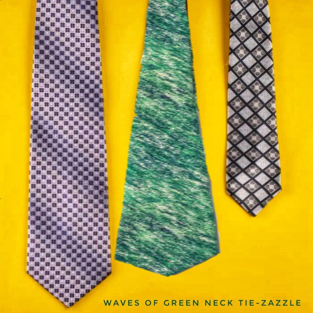 Waves Of Green Neck Tie (Creator Uploaded)