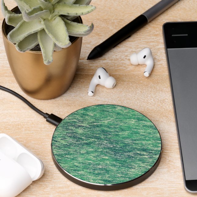Waves of Green Wireless Charger (Desk 2)