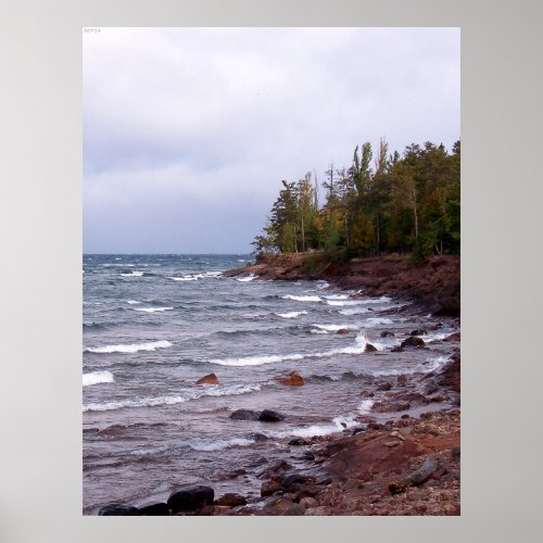 Waves of Lake Superior Poster