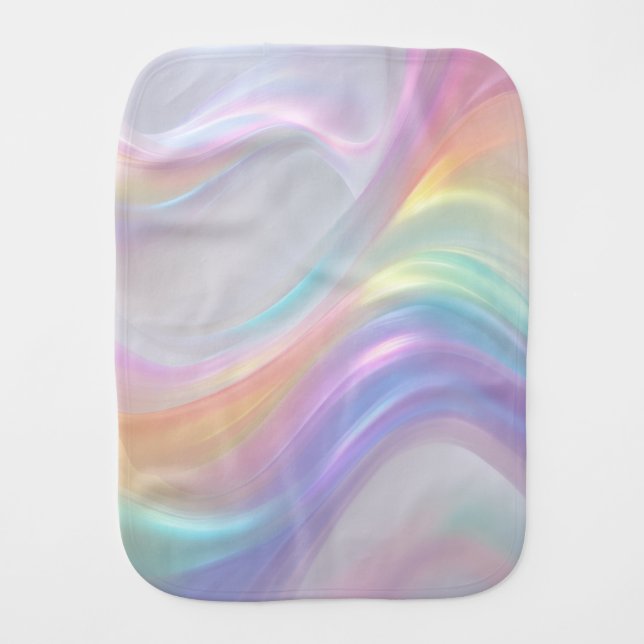 Waves of Light Baby Burp Cloth (Front)