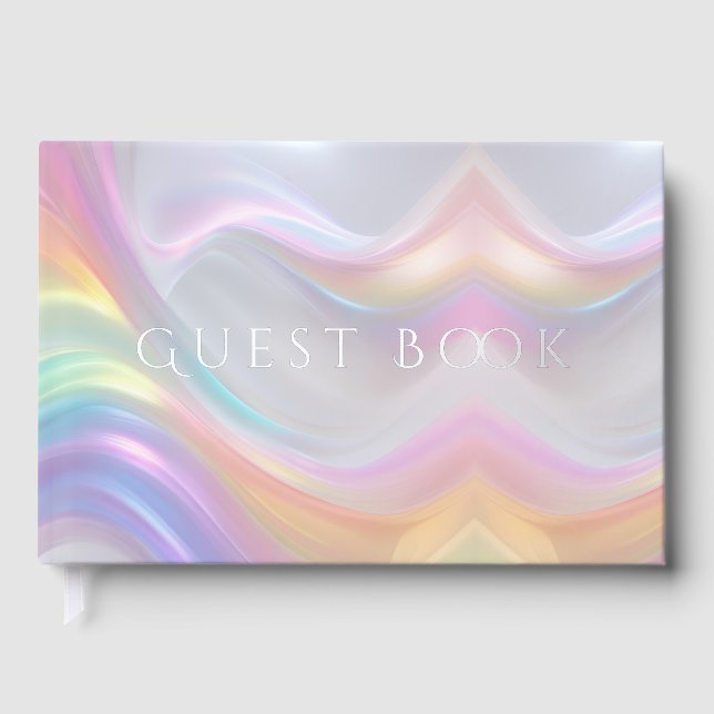 Waves of Light Foil Guest Book (Front)