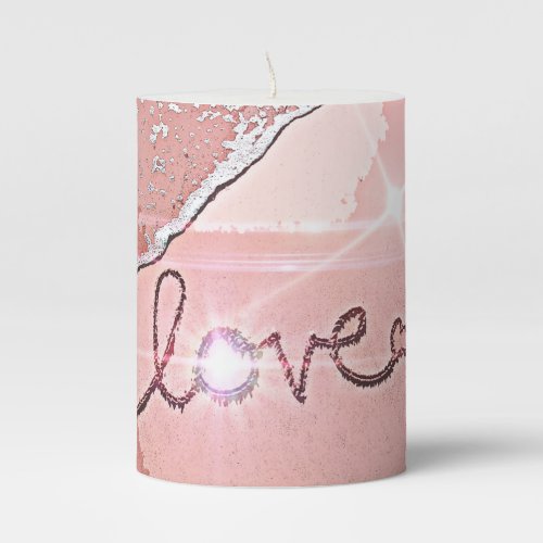 Waves of Love Pillar Candle