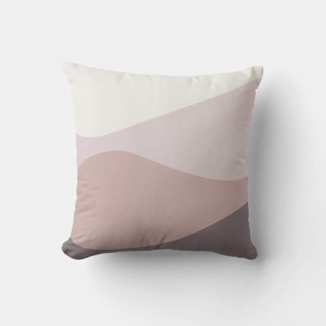 Waves of Mauve Outdoor Pillow (Front)