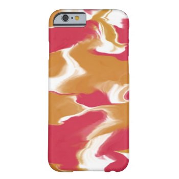 Waves of Peach and Red Design Barely There iPhone 6 Case