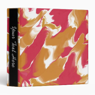 Waves of Peach and Red Personalized Binder