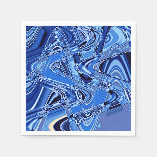 waves of roads in blue napkins (Front)