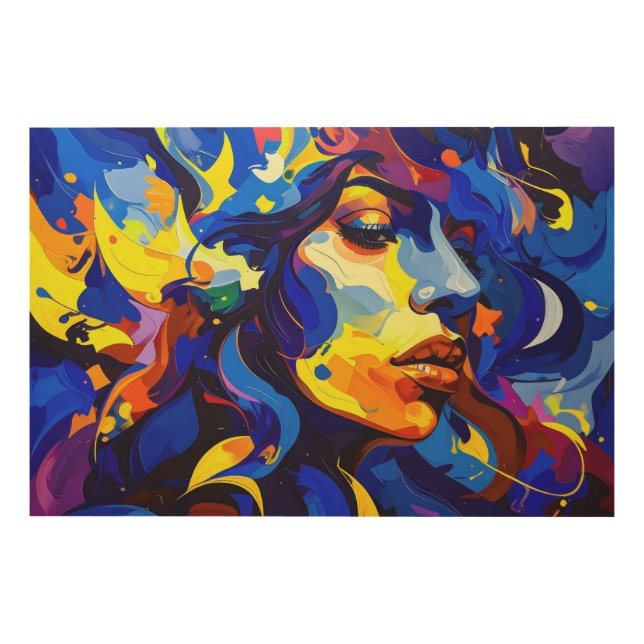 waves of self  wood wall art (Front)