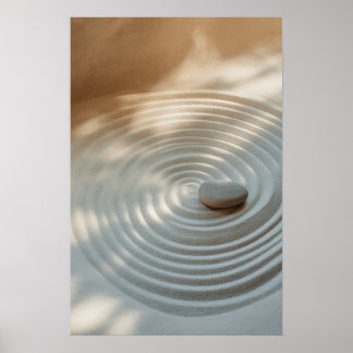 Waves of Serenity – Minimalist Sand Pattern Poster