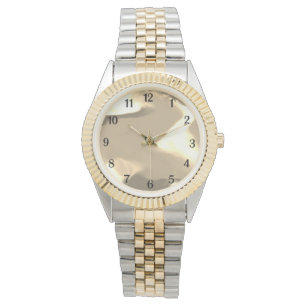 Waves of Tan and Brown Design Watch