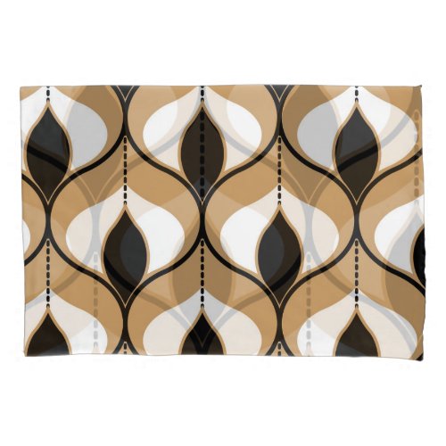 Waves of Time Vintage Geometric Pillow Case