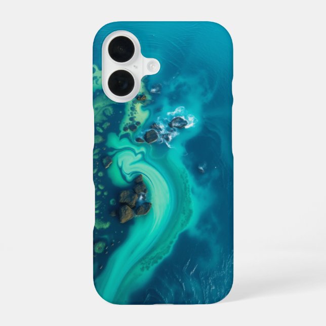 Waves of Tranquility: A Peaceful View Iphone Case (Back)