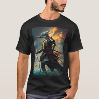 Waves of Valor: The Dolphin Samurai" T-Shirt