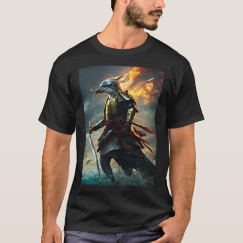 Waves of Valor The Dolphin Samurai T_Shirt
