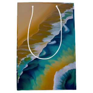 Waves on a Sandy beach Medium Gift Bag