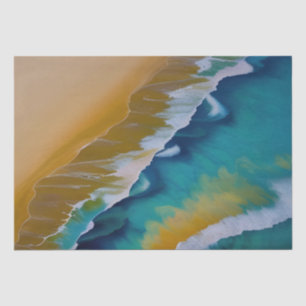 Waves on a Sandy beach Tissue Paper