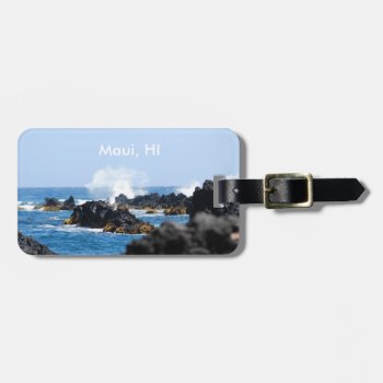 Waves On Maui Coast Luggage Tag by GoingPlaces at Zazzle
