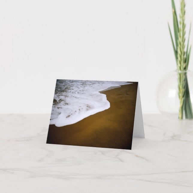 Waves on Red Sand Thank You Card (Front)